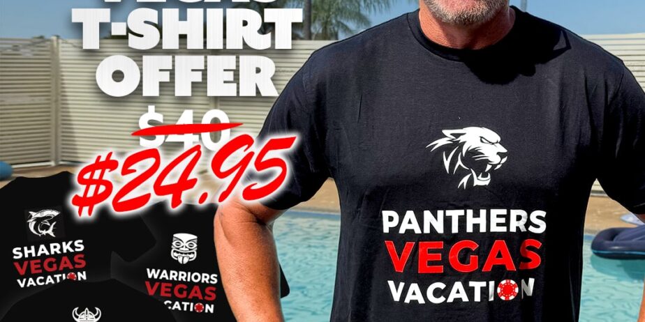 NRL Vegas 2025 t-shirts – SPECIAL OFFER – PRICE SLASHED!!!