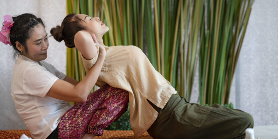 Authentic Thai massage with authentic Thai massage bed (wide and solid), mattress and service.