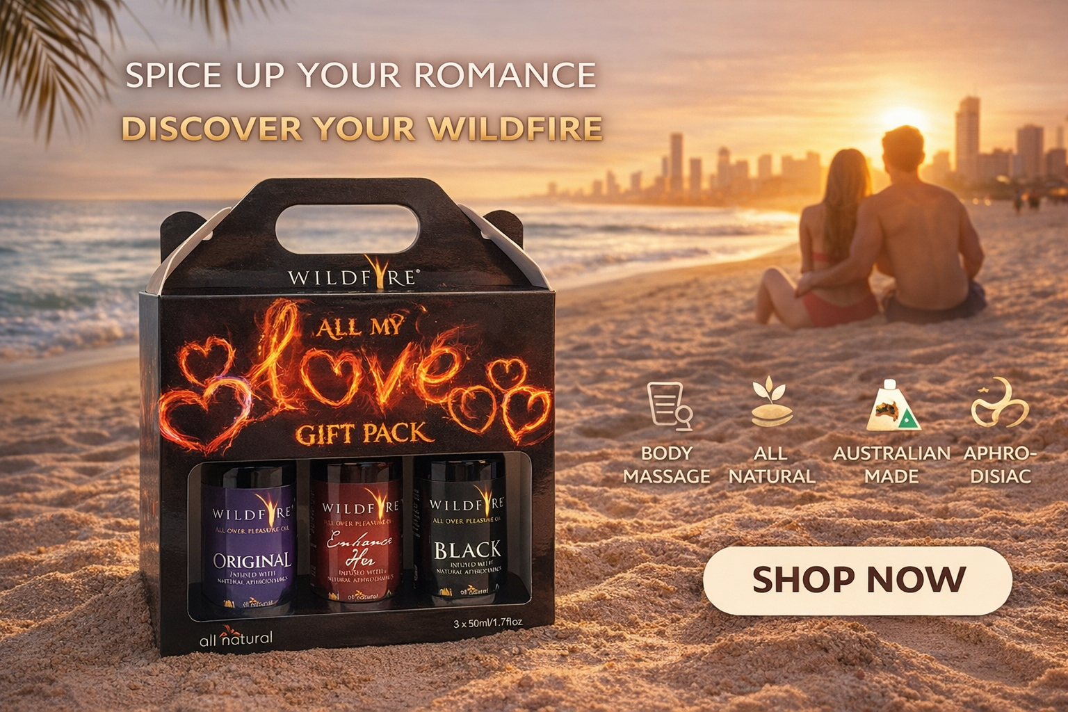 Wildfire Massage Oils – Natural 4-in-1 Body & Intimacy Oils